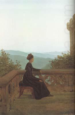 Carl Gustav Carus Woman on a Terrace (mk10) china oil painting image
